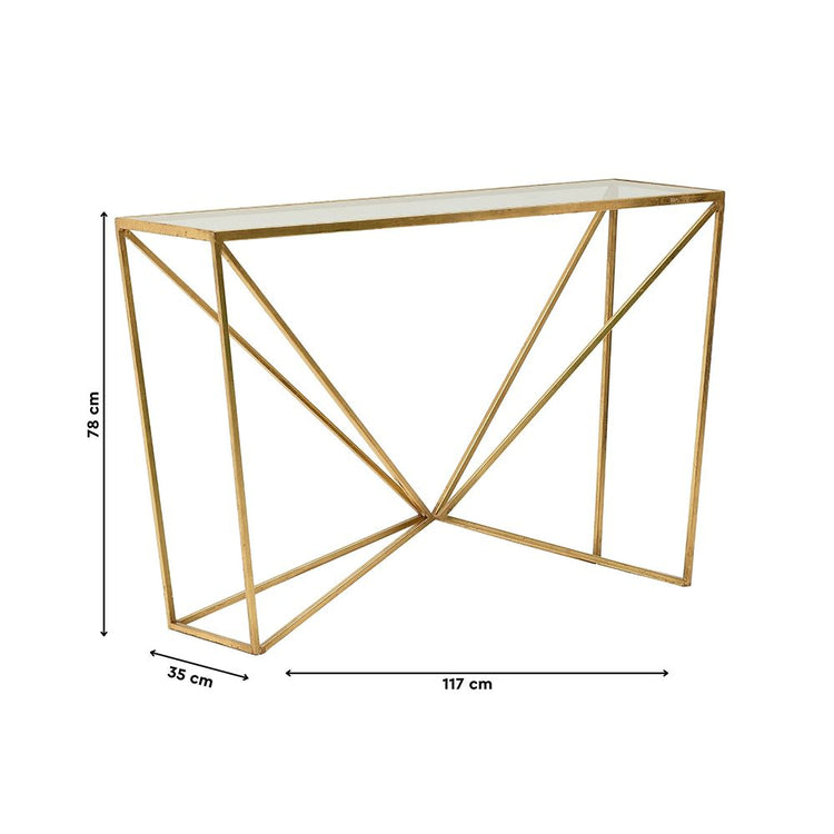 Consolă Sticlă și Metal Point